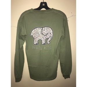 Small Green Ivory Ella Long Sleeve T-Shirt